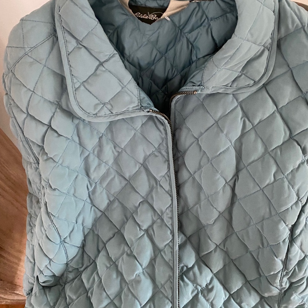 Eddie Bauer Women’s blue green turquoise lightweight jacket for Spring!!!
